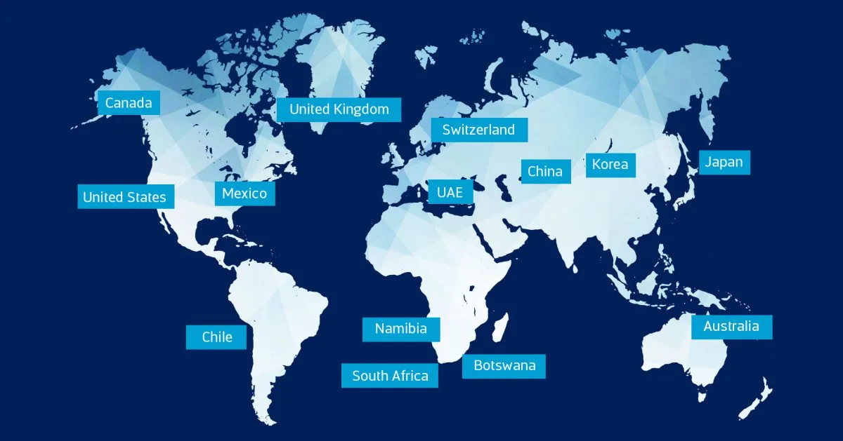 Alaisa current global presence map