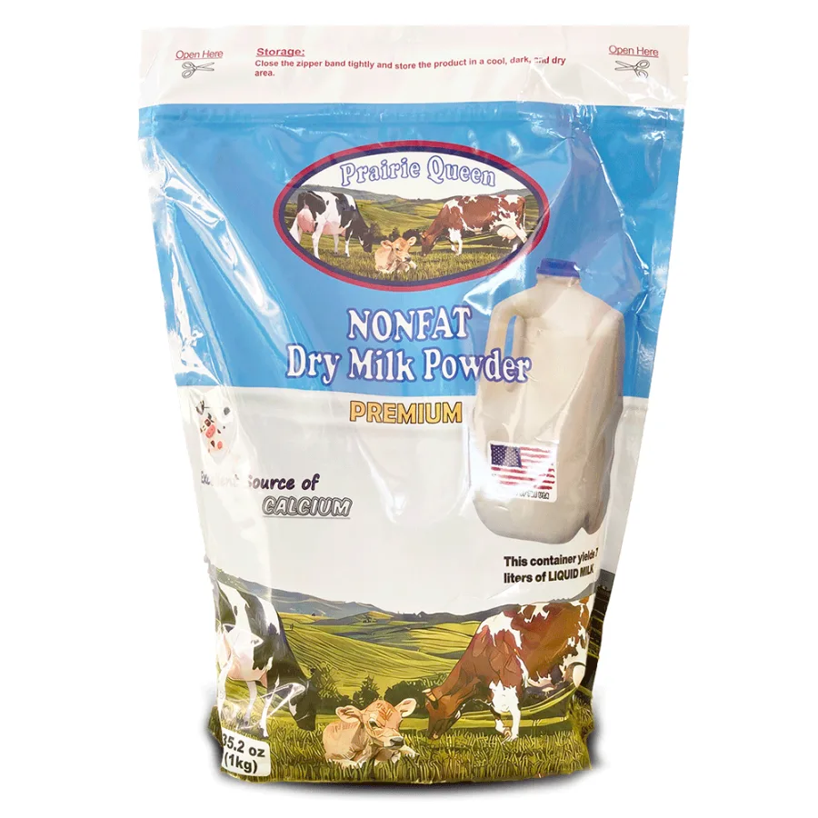 Non-fat milk powder English front