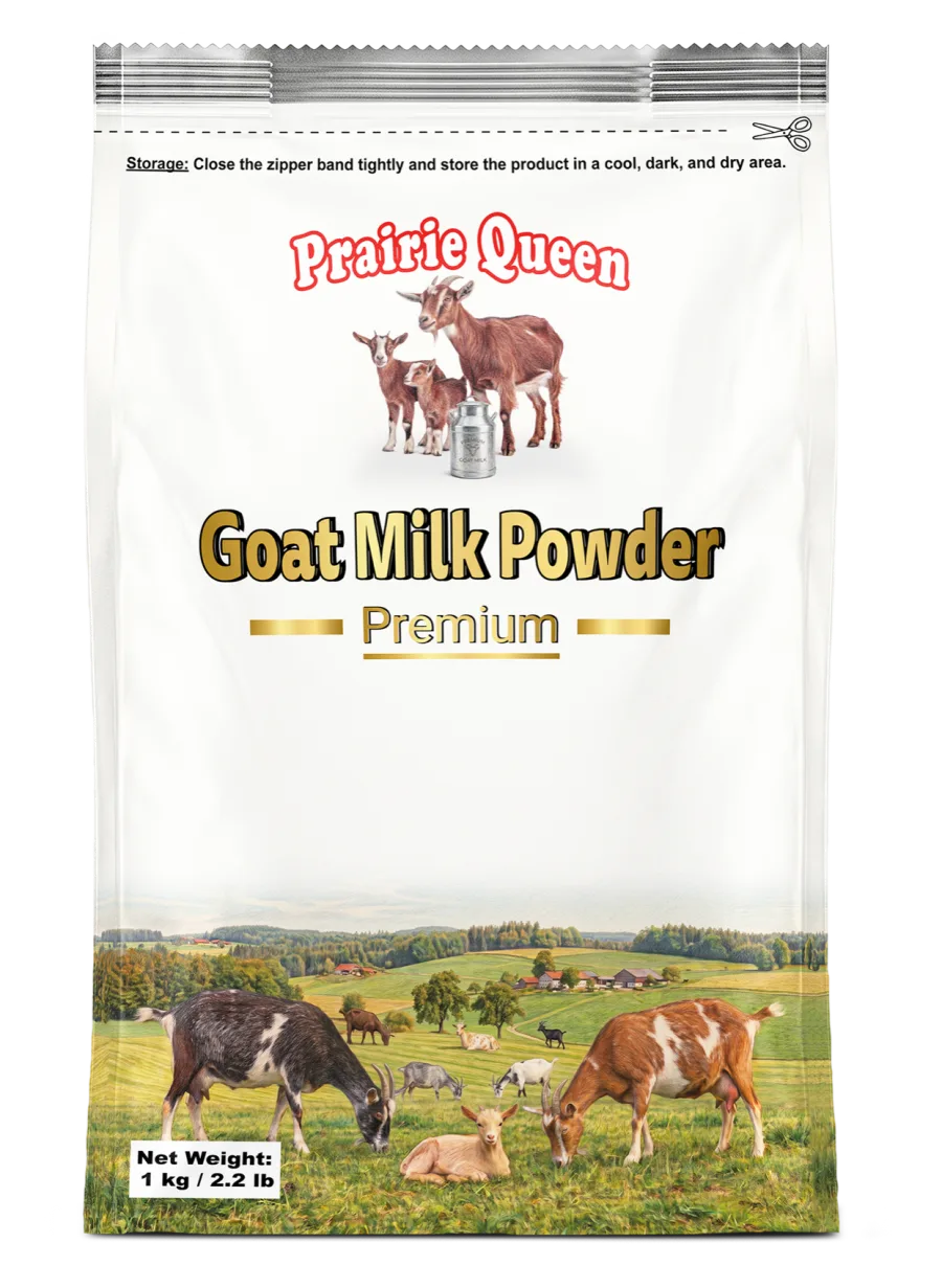 Goat milk powder English front