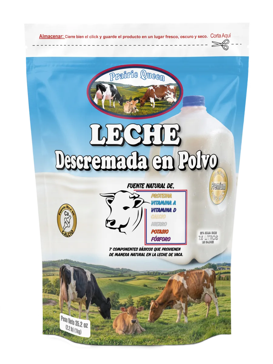 Bolsa Prairie Queen leche descremada en polvo en español